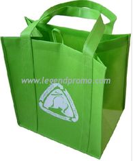 Recyclable biodegradable green / blue Non-woven Shopping Bag for supermarket